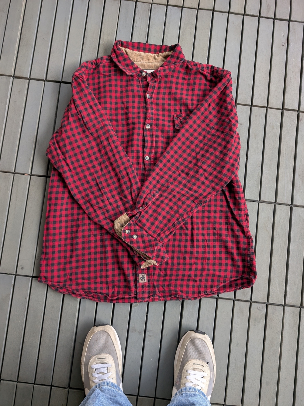 Red and Black Checkered Flannel Shirt - Men's Casual Button-Up XLT